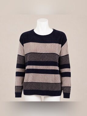 Croft & Barrow Chenille Stripe Sweater - Size XLT